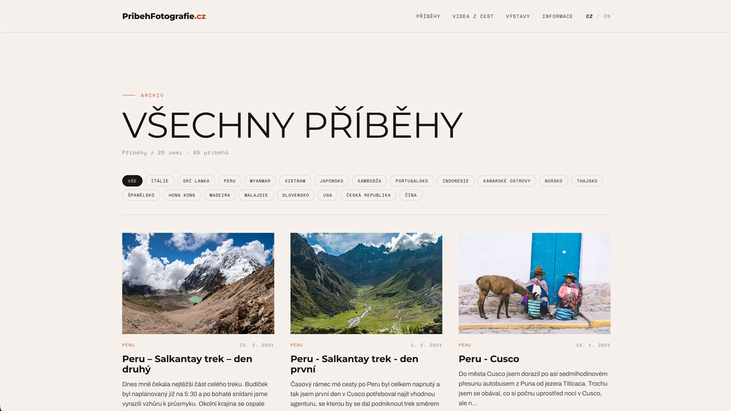 Archiv cestovatelských příběhů