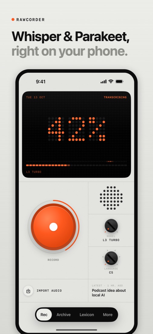 Transcribing on device